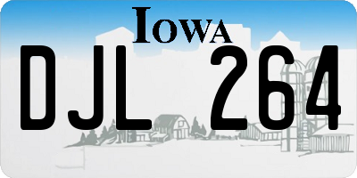 IA license plate DJL264