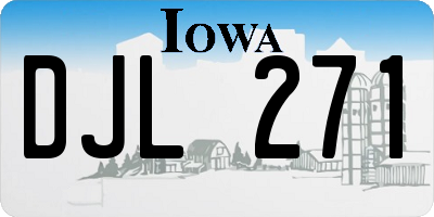 IA license plate DJL271