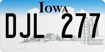 IA license plate DJL277