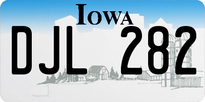 IA license plate DJL282