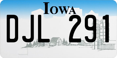 IA license plate DJL291