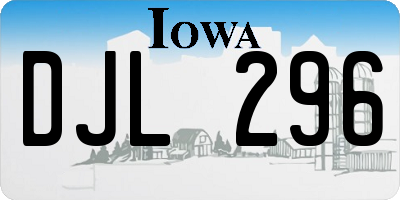 IA license plate DJL296