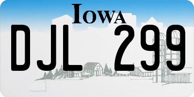 IA license plate DJL299