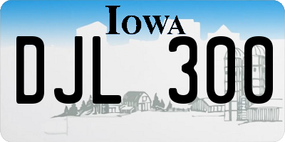 IA license plate DJL300