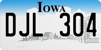 IA license plate DJL304