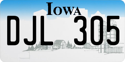 IA license plate DJL305