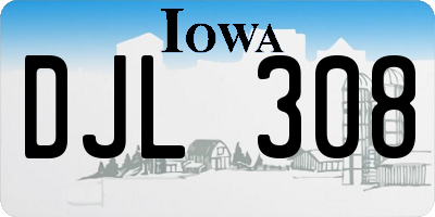 IA license plate DJL308