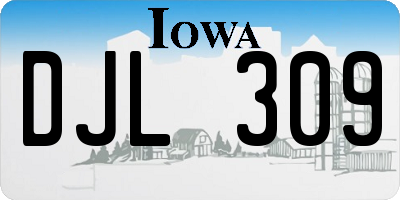 IA license plate DJL309