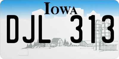 IA license plate DJL313