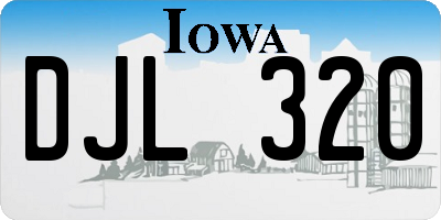 IA license plate DJL320
