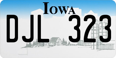 IA license plate DJL323