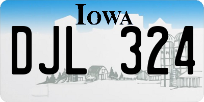 IA license plate DJL324