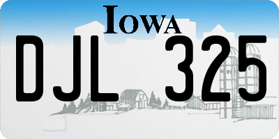 IA license plate DJL325