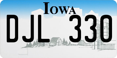 IA license plate DJL330