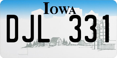 IA license plate DJL331