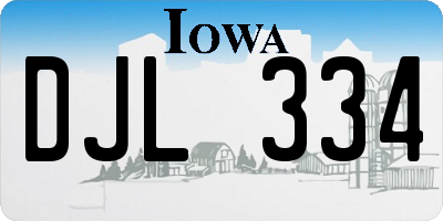 IA license plate DJL334