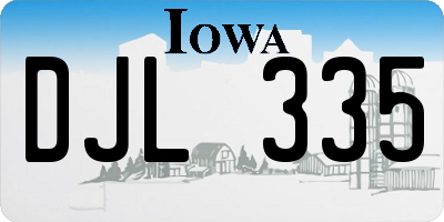 IA license plate DJL335