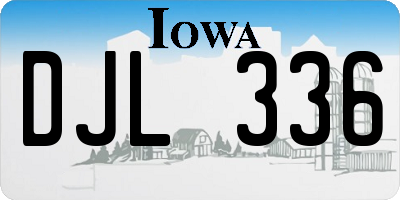 IA license plate DJL336