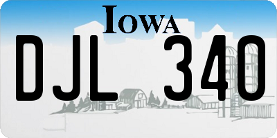 IA license plate DJL340