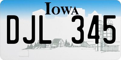 IA license plate DJL345