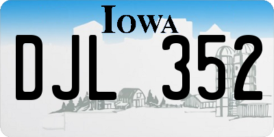 IA license plate DJL352