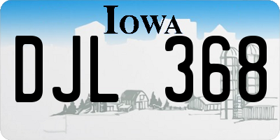 IA license plate DJL368
