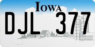 IA license plate DJL377