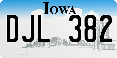 IA license plate DJL382