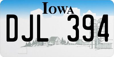 IA license plate DJL394