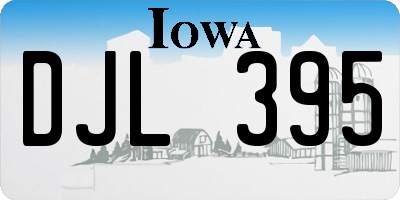 IA license plate DJL395