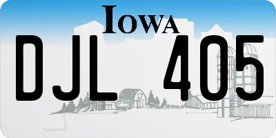IA license plate DJL405