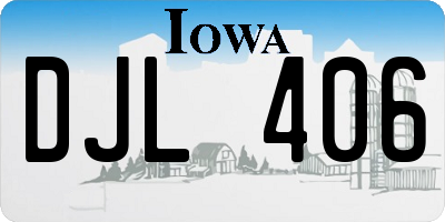 IA license plate DJL406