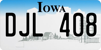 IA license plate DJL408