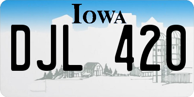 IA license plate DJL420
