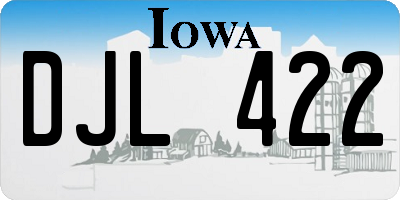 IA license plate DJL422