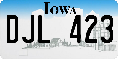 IA license plate DJL423