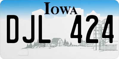 IA license plate DJL424