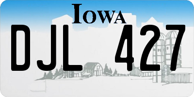 IA license plate DJL427