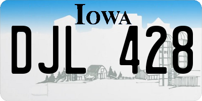 IA license plate DJL428