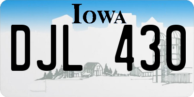 IA license plate DJL430
