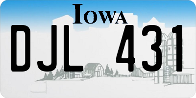 IA license plate DJL431