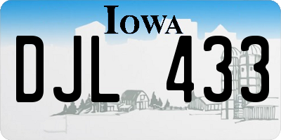 IA license plate DJL433