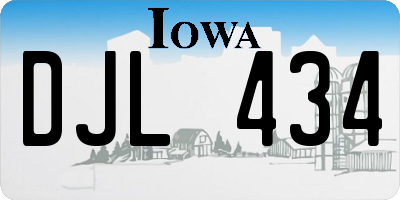IA license plate DJL434