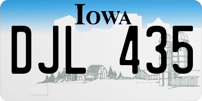 IA license plate DJL435
