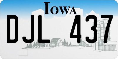 IA license plate DJL437