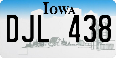 IA license plate DJL438