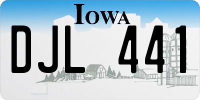 IA license plate DJL441