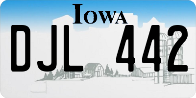IA license plate DJL442