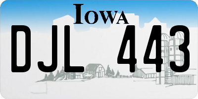 IA license plate DJL443