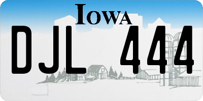 IA license plate DJL444